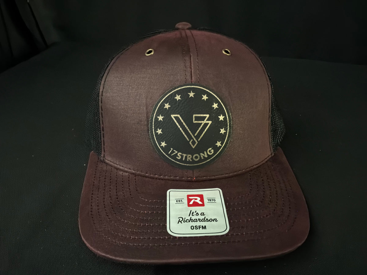 Trucker Hat - Burgundy/Black Star Logo