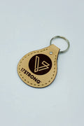 Leather Key Chain - Natural Logo