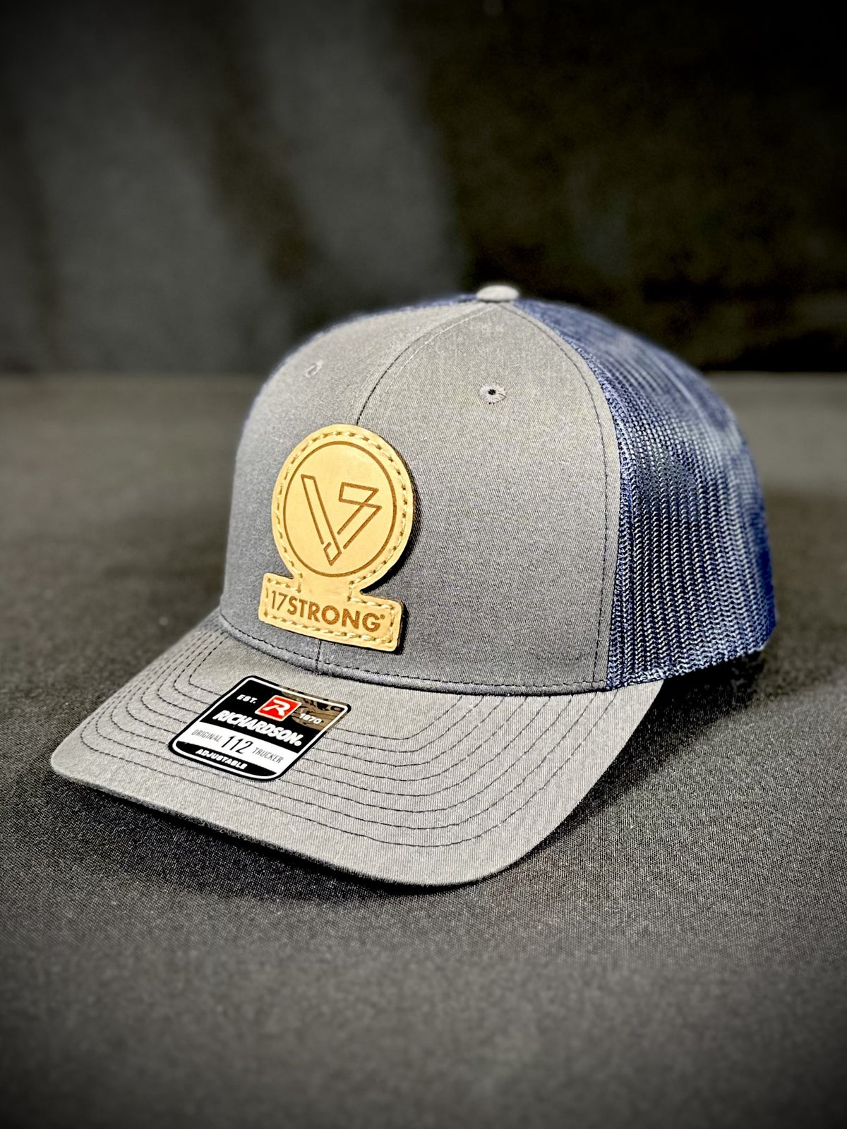 Trucker Hat - Split Charcoal/Navy - Logo Patch