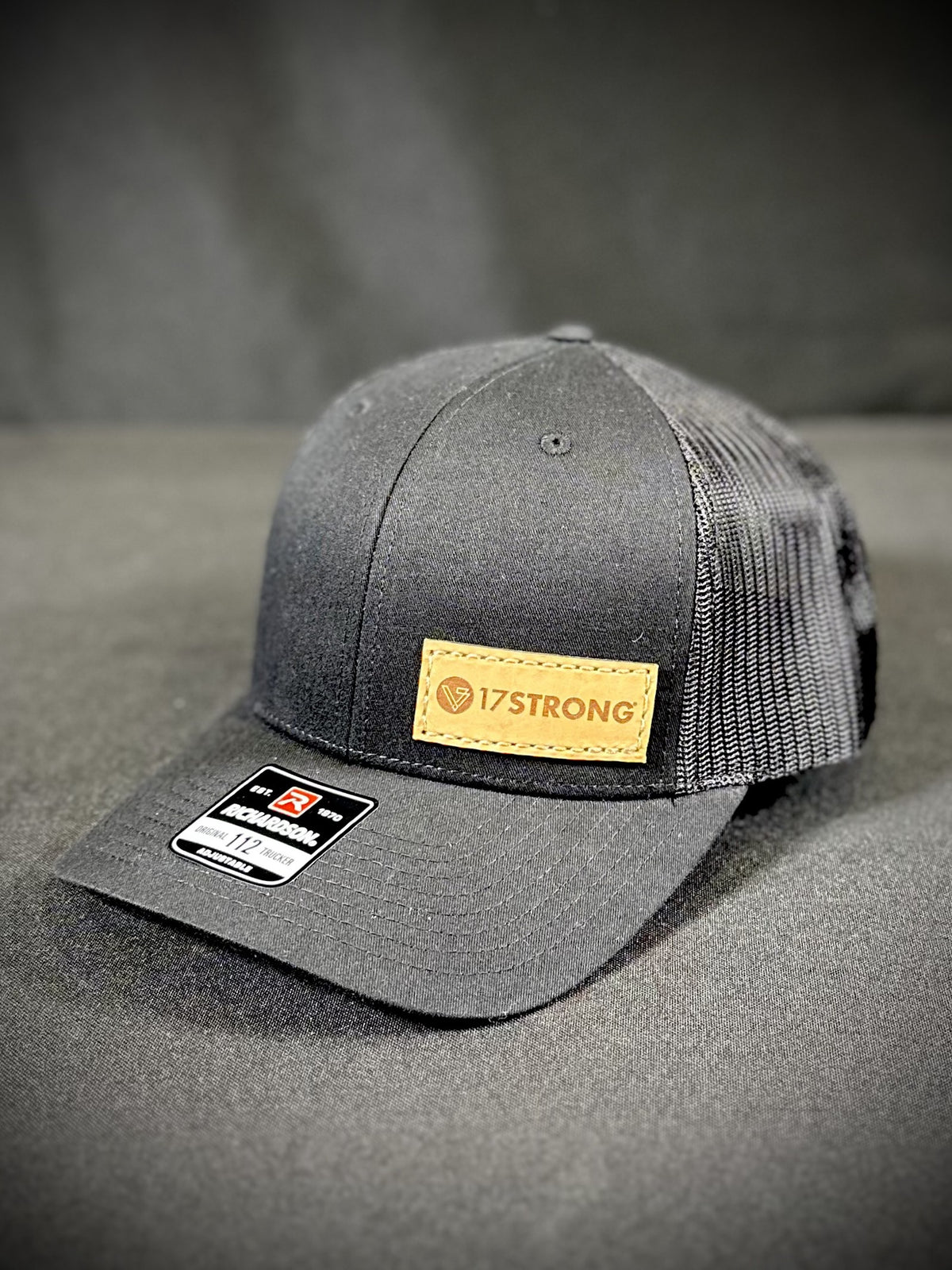 Trucker Hat - Solid Black - Side Patch