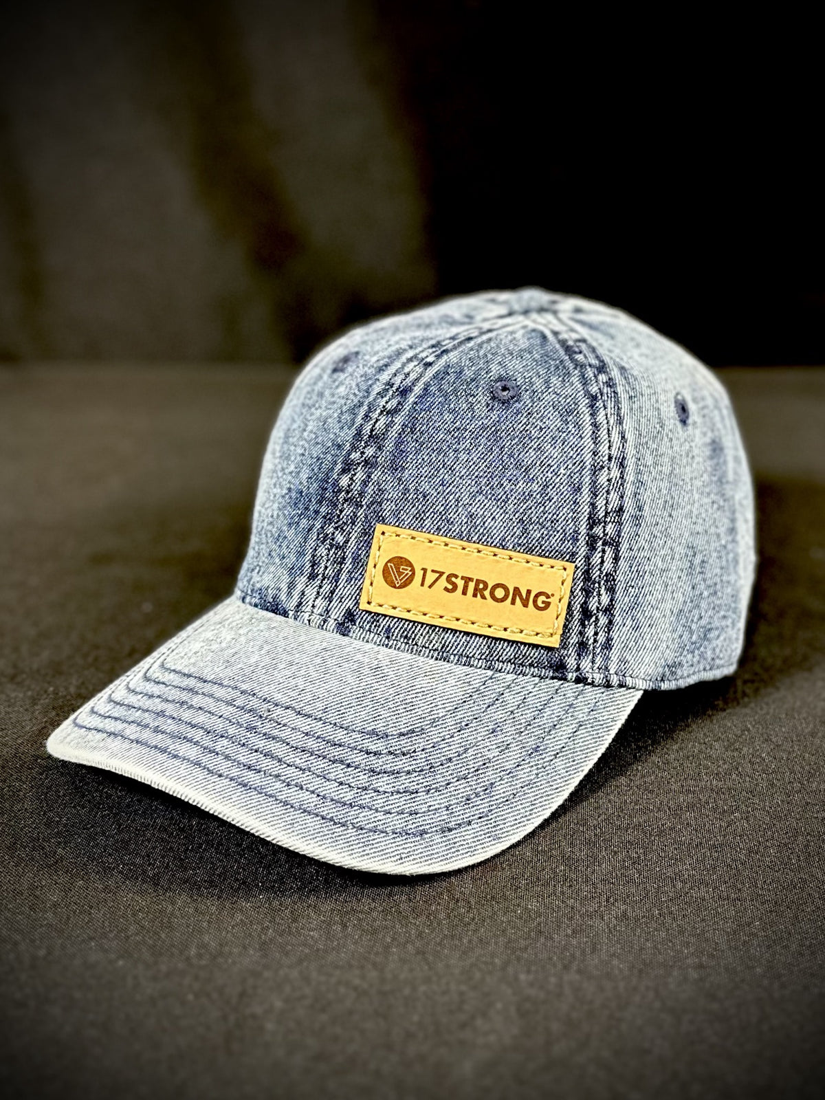 Snow Washed Hat - Blue Denim - Side Patch