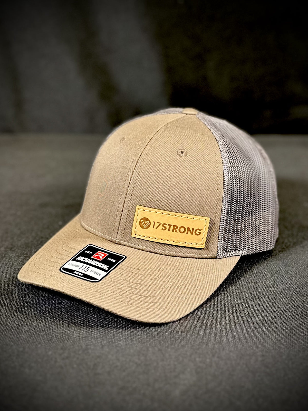 Trucker Hat - Split Chocolate Chip/Charcoal - Side Patch