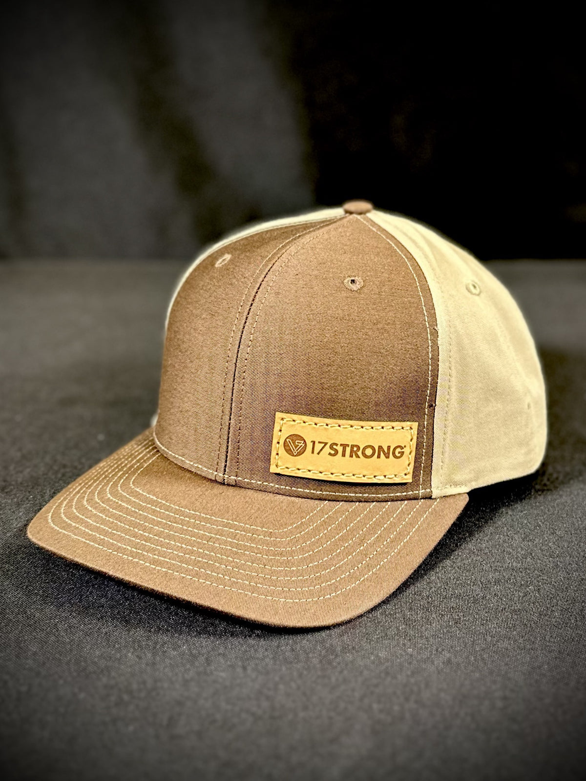 Trucker Hat - Split Brown/Twill Khaki - Side Patch