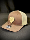 Trucker Hat - Split Brown/Khaki - Home Plate Patch