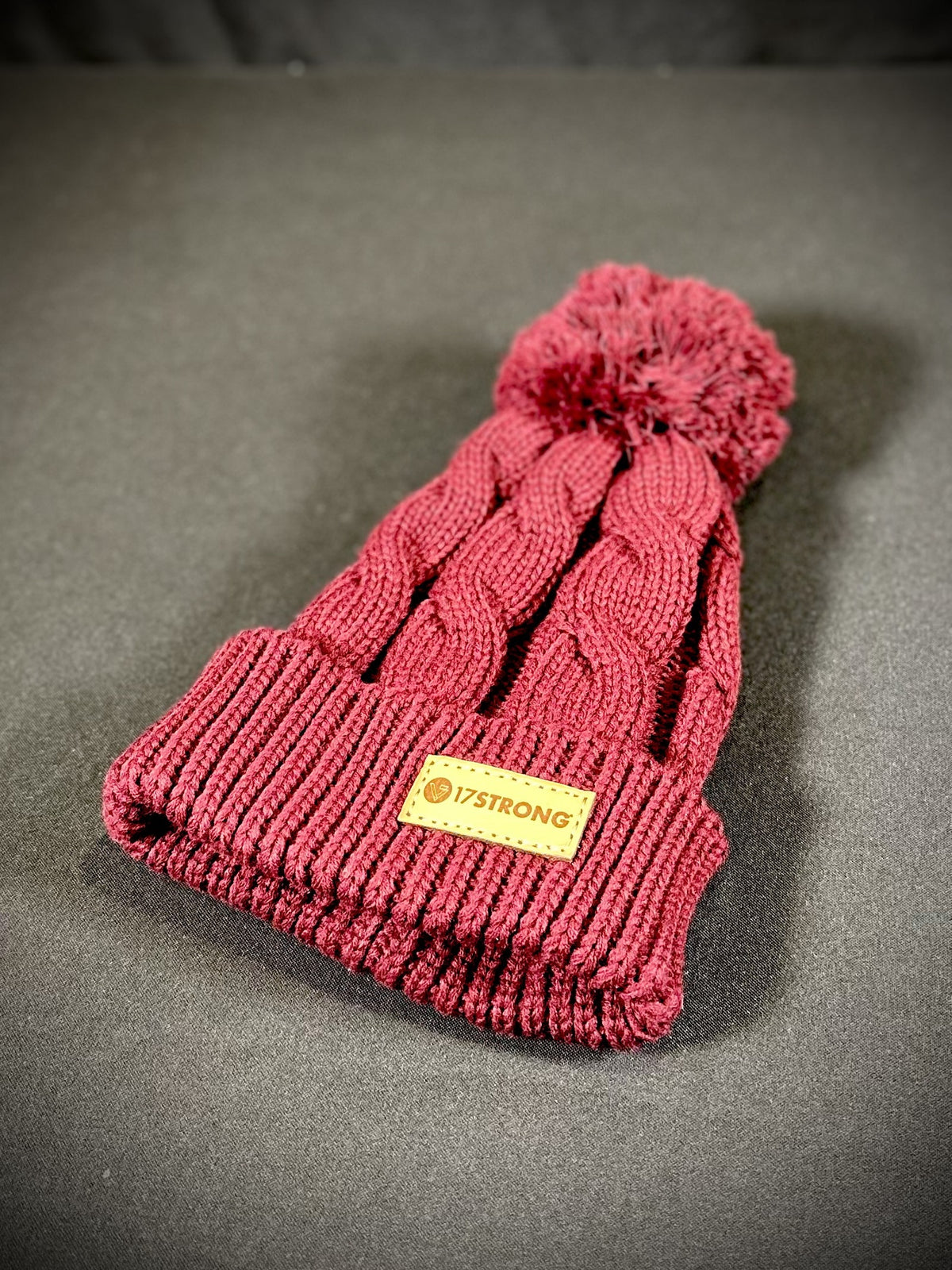 Beanie - Chuck Twist - Burgundy - Side Patch